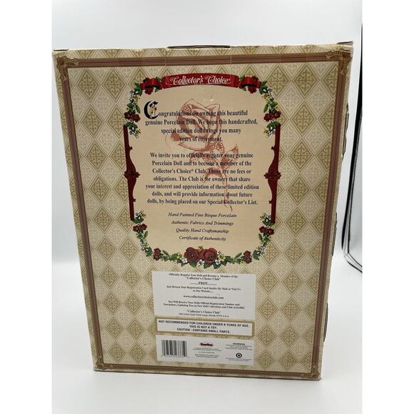 Collector's Choice Limited Edition Fine Bisque Porcelain Doll Christmas ~NEW ~ - Picture 10 of 11